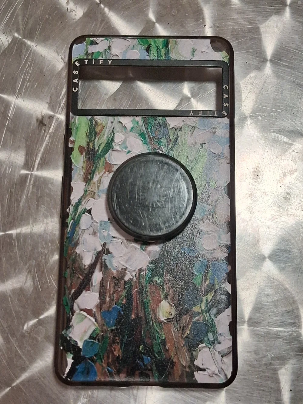 Magsafe Casetify Floral Paint & Dark Floral Black Phone Cases W/ Pop Sockets